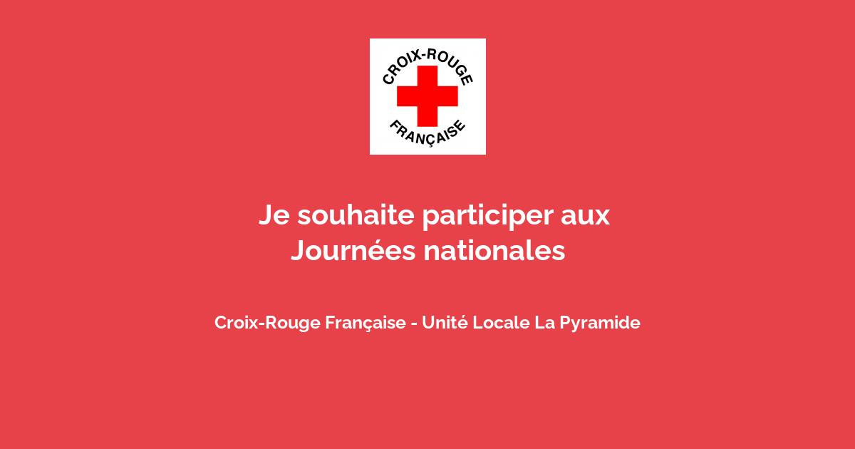 🙋 Je souhaite participer aux Journées nationales avec Croix-Rouge ...